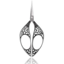 BIHRTC Small Embroidery Scissors Cute Scissors 4.4 Inch Sharp Stainless Steel Sewing Scissors Sheer for Cross Stitch Thread Needlepoint Household Craft Ofiice Black Scissors