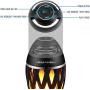 Ablily&Ganbana Led Flame Speakers,Flame Torch Warm Atmosphere Speaker Bluetooth 4.2 Wireless Portable Outdoor Indoor HD Audio Speaker with LED Flickers Warm Night for iPhone/iPad/Android (2 Pack)