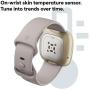 Fitbit Sense Advanced Smartwatch with Tools for Heart Health, Stress Management & Skin Temperature Trends, White/Gold, One Size (S & L Bands Included)