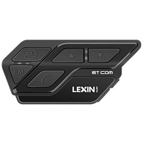 LEXIN 1pcs ET-COM Helmet Bluetooth Headset, Waterproof Motorcycle Communication Systems with DSP CVC Noise Cancelling,1200m Rider-to-Rider Intercom for ATV Snowmobile Ski