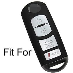 Coolbestda 2Pcs Rubbber 4buttons Smart Key Fob Remote Cover Case Protector Keyless Skin Jacket Holder for Mazda 3 6 CX-5 CX-7 CX-9 MX-5 Miata