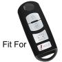 Coolbestda 2Pcs Rubbber 4buttons Smart Key Fob Remote Cover Case Protector Keyless Skin Jacket Holder for Mazda 3 6 CX-5 CX-7 CX-9 MX-5 Miata