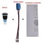 Quentacy 19mm 3/4'' Metal Latching Pushbutton Switch 12V Power Symbol LED 1NO1NC SPDT ON/Off Black Waterproof Toggle Switch with Wire Socket Plug (Blue)