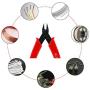 Wire Cutters, 5 Pack BS-8109 Flush Cutters Micro Shear Wire Cutters Precision Side Cutters Tools for Electronics Aluminum Jewelry 3D Printer 5 Inch, Red