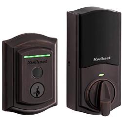 Kwikset Halo Touch Traditional Arched Wi-Fi Fingerprint Smart Lock No Hub Required featuring SmartKey Security in Venetian Bronze (99590-002)