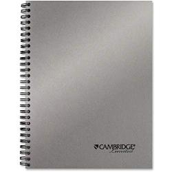 Side Bound Guided Business Notebook, 7 1/2 x 9 1/2, Metallic Silver, 80 Sheets