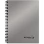 Side Bound Guided Business Notebook, 7 1/2 x 9 1/2, Metallic Silver, 80 Sheets