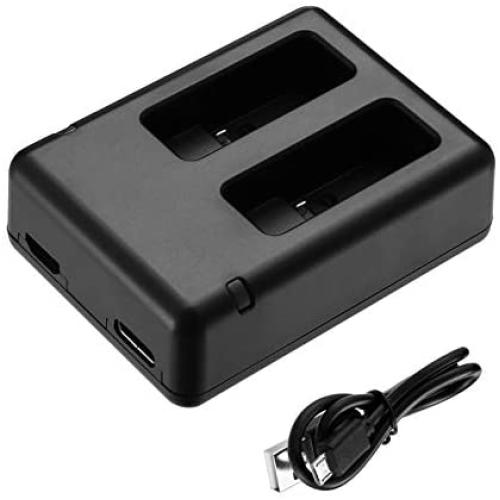 Powerextra Dual Battery Charger with Micro USB Cable for GoPro HERO8 Black GoPro HERO7 Black GoPro HERO6 Black GoPro HERO5, HERO5 Black GoPro Hero 2018