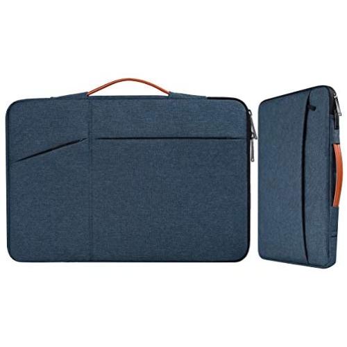 11.6 12.9 Inch Waterproof Laptop Briefcase for Men Women Bag with Handle for 2019 DELL XPS 13 9380, HP Envy X360 11.6, Lenovo Chromebook C330 11.6, Acer ASUS Samsung Chromebook Sleeve Case, Blue
