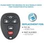 Keyless2Go Replacement for New Keyless Entry Remote Start Car Key Fob for 22733524 KOBGT04A Malibu Cobalt G5 G6 Grand Prix Lacrosse Allure