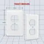 Enerlites 8821-W Duplex Receptacle Outlet Wall Plate, Standard Size 1-Gang, Polycarbonate Thermoplastic, White Enerlites 8821-W Duplex Receptacle Outlet Wall Plate, Standard Size 1-Gang, Polycarbonate Thermoplastic, White
