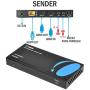 4K HDMI Extender Balun by OREI - HDBaseT UltraHD 4K @ 60Hz 4:4:4 Over Single CAT5e/6/7 Cable with HDR, CEC & IR Control, RS-232 - Up to 400 Ft - Loop Out - Power Over Cable - Audio Out (UHD-EXB400R-K)