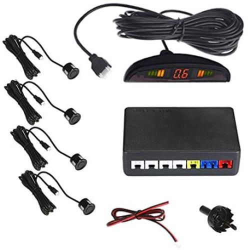 KKmoon Car Auto Reverse Backup Radar System 4 Parking Sensor with LED Display