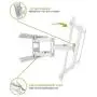 Kanto PDX650W Full Motion Articulating TV Wall Mount for 37-inch to 75-inch TVs | Low Profile with 22'' Extension | Integrated Cable Management | Swivel and Tilt Capable | White Kanto PDX650W Full Motion Articulating TV Wall Mount for 37-inch to 75-inch TVs | Low Profile with 22'' Extension | Integrated Cable Management | Swivel and Tilt Capable | White