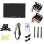 Podofo Wireless Vehicle 2 x Backup Cameras Parking Assistance System Ir Night Vision Waterproof Rear View Camera + 7'' Monitor for RV Truck Trailer Bus