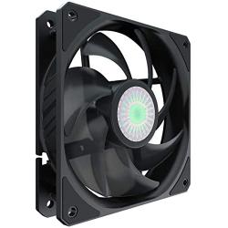 Cooler Master SickleFlow 120 V2 All-Black 120mm Square Frame Fan with Air Balance Curve Blade Design, Sealed Bearing, PWM Control for Computer Case & Liquid Radiator