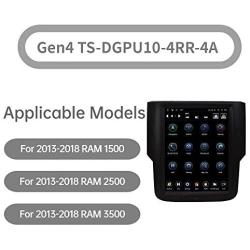 LINKSWELL Gen IV T-Style 10.4 Inch Radio Replacement for RAM 2013-2018 Trucks 1500 2500 3500 GPS Navigation Android Head Unit Multimedia Player HDMI/BT/USB/AUX/WiFi Car Stereo TS-DGPU10-4RR-4A