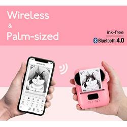 M110 Label Maker - Portable Bluetooth Barcode Printer, Mini Wireless Thermal Label Maker Machine for Clothing, Jewelry, Retail, Note, for iOS & Android, with 1.57''x1.18'' Label (40x30mm,1-Pack)