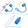 Fintie 3 Pieces Bundle Compatible with Apple Pencil Cap Holder, Nib Cover, Adapter Tether for Apple Pencil 1st Generation, iPad 10.2, iPad 9.7, iPad Air 3rd Gen/iPad Pro 10.5 Pencil, Blue