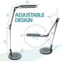 Architect Desk Lamp Wireless Charger - OTUS Adjustable Tall Swing Arm Drafting Table Light for Office Bright 10W LED Task Lighting Station with Charging pad for iPhone - Stepless Dimmer 3 Color Modes