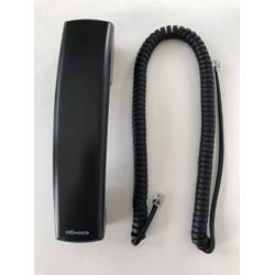 The VoIP Lounge Replacement HD Voice Handset with Curly Cord for Polycom VVX Series IP Phones 300 301 310 311 400 401 410 411 500 501 600 601 1500 Black