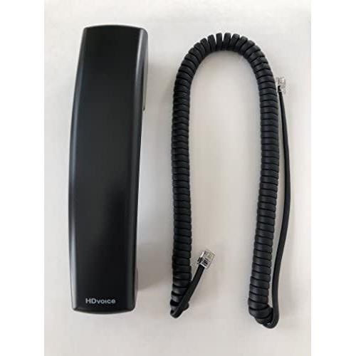 The VoIP Lounge Replacement HD Voice Handset with Curly Cord for Polycom VVX Series IP Phones 300 301 310 311 400 401 410 411 500 501 600 601 1500 Black