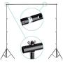 Neewer Photo Studio 8.5 X 10 feet/2.6 X 3 Meters Backdrop Stand Background Support System with 6 X 9 feet/1.8 X 2.8 Meters Fabric Backdrop (White, Black, Green) for Portrait Product Video Shooting
