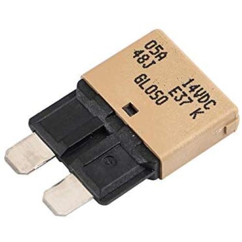 GLOSO E37 Auto (T1) Reset Low Profile ATC/ATO Circuit Breakers 14 VDC - 1 Pack (5A)