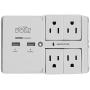 Hype Volt 90 Degree Wall Tap Swivel Surge Protector with 2 Usb Charging Ports