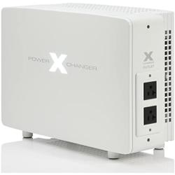 Voltage & Frequency Converter & Transformer - PowerXchanger X-15 (White) Designer Series - Smart, Sealed, Solid-State Electronics, 15 Amps (1800 Watts) Continuous Power, UL, CE, FCC & IEC Standards