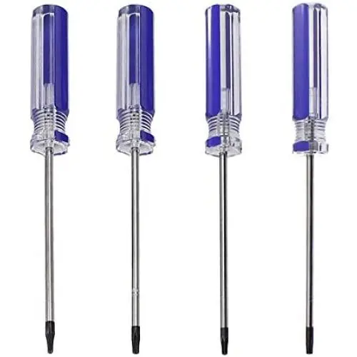 Kyuionty Set of 4 Torx Screwdriver, Magnetic T6 T8 T9 T10 Screwdriver Tool Kit for Repair & Maintenance Small Appliances & Electronic Products