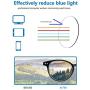 Axot Reading Glasses Blue Light Blocking 5 Pack, Retro Computer Glasses Anti Eye Strain/Glare/Headache for Women Men