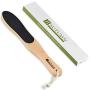 Professional Foot File Callus Remover - Wooden Pedi Foot Scrubber Filer for Dead Skin - Double Sided Foot Scraper Exfoliator for Dry and Wet Feet Care - Spa Quality Foot Rasp Grater Pedicure Tools