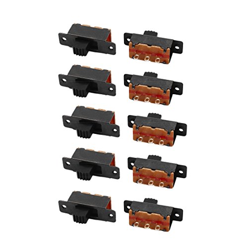 uxcell 10Pcs 2 Position 3P SPDT Micro Miniature PCB Slide Switch Latching Toggle Switch (Pack of 10)