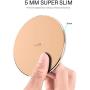TOZO W1 Wireless Charger Thin Aviation Aluminum Computer Numerical Control Technology Fast Charging Pad Khaki (NO AC Adapter)