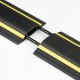 D-Line Floor Cord Cover Heavy Duty Cable Protector - FC83H, 6 Foot, Linkable - Protect Cords and Prevent a Trip Hazard - Cable Cavity 1 3/16” W x 3/8” H (Black and Yellow)