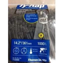 MS3367-2-0 Black Ultraviolet Resistant 14'' Cable Tie TY28MX (1000 Per Bag)