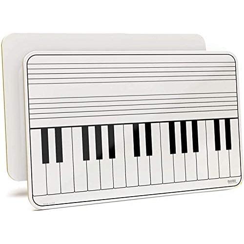 11'' x 17'' x 1/8'' Music Lapboards, Highest Quality, No Ghosting and Made in The USA - Only by OptiMA Dry Erase Products (11'' x 17'', Piano Keyboard)