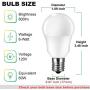 E17 Led Bulb, A15 Ceiling Fan Light Bulbs, 6W(60 Watt Equivalent), Warm White 3000K Intermediate Base, 600 Lumens, Not Dimmable, 6 Pack