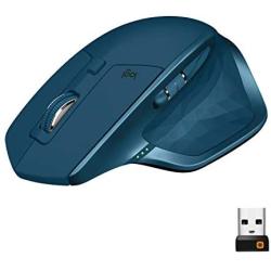 Logitech MX Master 2S Wireless Mouse – Use on Any Surface, Hyper-fast Scrolling, Ergonomic Shape, Rechargeable, Control up to 3 Apple Mac and Windows Computers (Bluetooth or USB), Midnight Teal