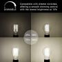 Ascher Dimmable E26 LED Filament Light Bulbs, 60 Watt Equivalent, Dimmable E26 LED Filament Light Bulbs, Daylight White 4000K, Classic Clear Glass, A19 LED Light Bulb, 6 Pack