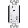 TOPGREENER TU1152QC-W 36W Quick Charge 2.0 USB Wall Outlet, Compatible with Samsung S9/S8/S7 Note 9/8/7, iPhone XS/MAX/XR/X/8/7, LG Nexus, HTC 10 & Other smarthphones, UL Listed, TU1152QC, White