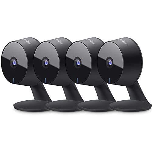 LaView Security Cameras 4pc,Home Security Camera Indoor 1080P,WiFi Cameras for Pet,Motion Detection,Two-Way Audio,Night Vision,Works with Alexa & Google Assistant,iOS & Android & Web Access,US Cloud