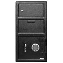 Templeton Standard Depository Drop Safe & Lock Box, Electronic Multi-User Keypad Combination Lock with Key Backup, Anti Fishing Security, 1.5 CBF Black