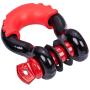 TYT Shackles 3/4'' D Ring Shackle 2 Pack kit, 10500lbs Break Strength Black Snatch Block, with Red 7/8'' Screw Pin and Shackle Isolator & Washers Kit for Tow Strap Winch Off Road Jeep Vehicle Recovery