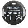 Charminghorse 1 Piece Black Real Carbon Fiber Engine Start Stop Button Cover Decor Sticker for Ford Mustang 2015-2020 Accessories