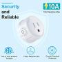 MoKo Smart Plug WiFi Outlet Socket, Compatible with Alexa/Google Home, Comfortable Convex Button, Voice/Remote Control, Timer Plug, 10A, No Hub, Only Supports 2.4GHz Network, White