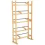 Atlantic Element Media Storage Rack - Holds Up to 230 Cds or 150 Dvds, Contemporary Wood & Metal Design with Wide Feet for Greater Stability, PN35535687 In Maple