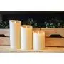 Muse Alight 5'' Regular Flameless Electronic Wax Pillar Candle by Battery Operated with Timer Feature. Ivory, Vanilla Scented. Remote Control Included. (Regular 3.5 x 5).