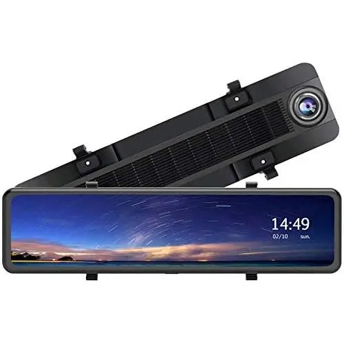 12 Inch Mirror Dash Cam 1080P Front and Rear Dual Lens Backup Camera, Full Touch Screen Mirror Camera,170° Wide Angle and Night Vision 12 Inch Mirror Dash Cam 1080P Front and Rear Dual Lens Backup Camera, Full Touch Screen Mirror Camera,170° Wide Angle and Night Vision